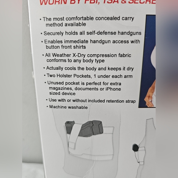 NEW UNDERTECH UNDERCOVER Womens Red Compression Conceal Carry Red Tank Top Shirt - Picture 3 of 5